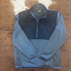 Under Armour Black and Green Half-Zip Pullover